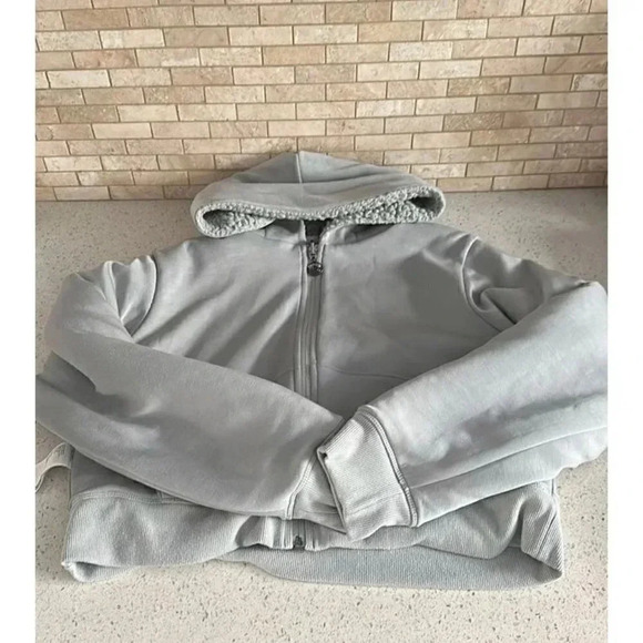 Juniors medium Gilly hicks Hollister reversible teddy bear zippered hoodie B26 - Picture 2 of 3